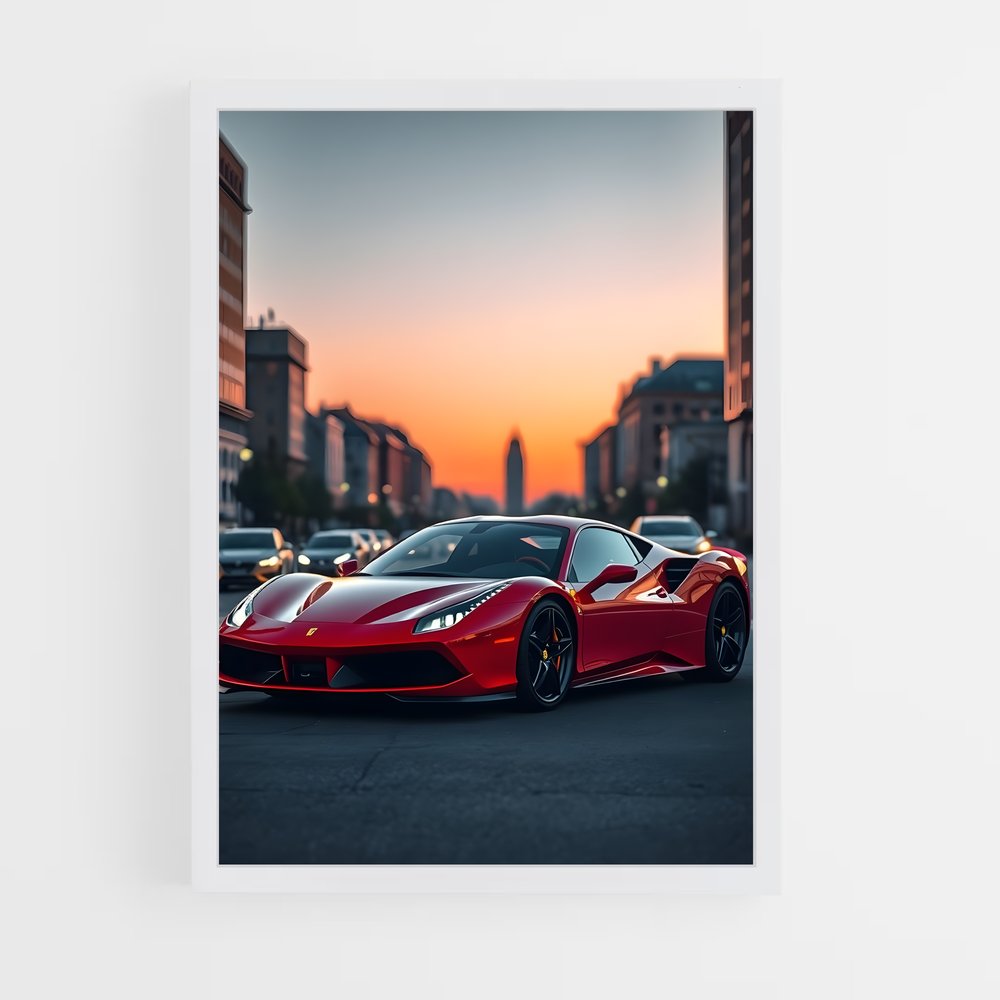 Poster Italia Rouge – affiche Ferrari (vue 3)